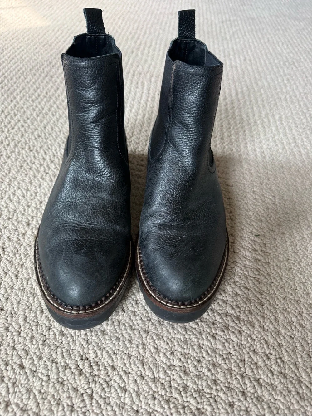 Caslon Black Leather Chelsea Boots